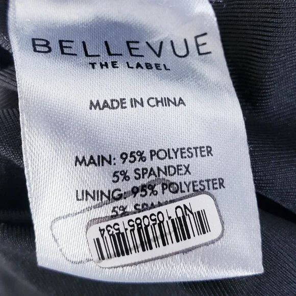 Anthropologie Bellevue the Label Cut Out Maxi Dress Black size M Stretch - Picture 10 of 13